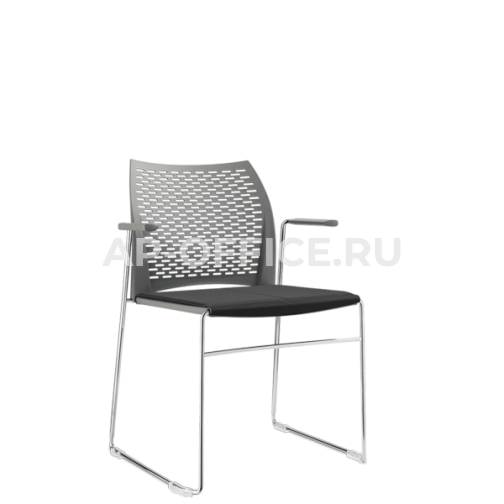 Стул Mail Visitor with armrests – back with holes entirely in polypropylene