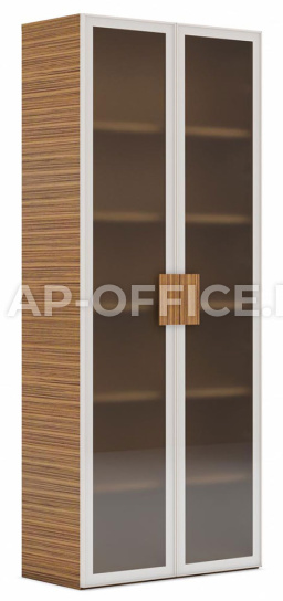 Шкаф двухдверный для документов KYU (стекл. фасад), 42x220x90